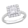 2 CT TGW Lab Grown Diamond with Tsavorite Accent Halo Engagement Ring in
14K White Gold