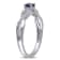 1/5 CT TGW Created Blue Sapphire and 1/10 CT TW Diamnond Infinity Ring
in Sterling Silver
