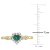 1/3 CTW Created Emerald and Created White Sapphire with Diamond in
Yellow Plated Sterling Silver