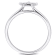 Created White Sapphire Accent Cluster Crown Ring in Sterling Silver