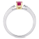 5/8 CT TGW Ruby and 1/6 CT TW Diamond Ring in 10K White Gold