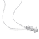 4/5 CT TW Diamond 3-Stone Drop Pendant with Chain in 14K White Gold