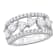 2 1/4 CT TGW Created White Sapphire Open Wide Band Ring in Sterling Silver