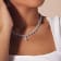 38 CT TGW Cubic Zirconia Teardrop Necklace in Sterling Silver
