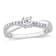 1/3 CT TGW Created White Sapphire and Diamond  Accent Crossover Ring in
Sterling Silver