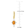 1 3/4 CT TGW Madeira Citrine and White Topaz Drop Earrings in 18K Yellow
Gold Over Sterling Silver