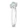 3/4 CT TGW Aquamarine and Diamond Accent Bow Ring in Sterling Silver