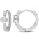 1/2 CT TGW Cubic Zirconia Vintage Hoop Earrings in Sterling Silver