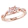 1/3 CTW Morganite and Diamond Accent Infinity Ring in Rose Plated
Sterling Silver