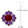 8-7/8ctw Garnet and Amethyst Floral Earrings in Sterling Silver