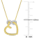 Diamond Accent Infinity Heart Pendant with Chain in 18K Yellow Gold Over
Sterling Silver