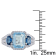 5 3/4 CT TGW Sky Blue and London Blue Topaz with Created White Sapphire
Ring in Sterling Silver