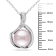 9-9.5MM Pink Freshwater Cultured Pearl and Diamond Pendant with Chain in
Sterling Silver