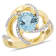 2 3/5 CT TGW Sky Blue and White Topaz Swirl Ring in Yellow Plated
Sterling Silver