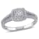 3/8 CT TW Princess Cut Diamond Double Halo Split Shank Engagement Ring
in Sterling Silver
