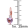 2-1/0ctw Rose de France and Created White Sapphire Earrings in Rose
Plated Steling Silver