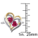 1 1/6 CT TGW Created Ruby and Diamond Accent Heart Ring in 2-Tone
Sterling Silver