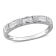 2/5 CT DEW Created Moissanite Anniversary Ring in Sterling Silver