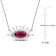 1/5 CT TGW Ruby and 7/8 CT TW Diamond Eye Pendant with Chain in 14K
White Gold