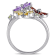 1 1/2 CT TGW Multi Gemstone Floral Ring in Sterling Silver
