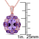 3 5/8 CT TGW Multi-Gemstones Floral Pendant with Chain in Rose Plated
Sterling Silver