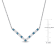 1 1/2 CT TGW London Blue Topaz and White Topaz V-Shape Necklace in
Sterling Silver