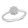 0.06 CT TW Diamond Floral Band in Sterling Silver
