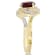 2 1/7 CTW Garnet, White Topaz and Diamond Swirl Ring in Yellow Plated
Sterling Silver