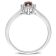 1/4 CTW Garnet and 1/10 CT TW Diamond Halo Ring in Sterling Silver