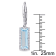 6-1/2ctw Sky Blue Topaz and White Sapphire Drop Earrings in Sterling Silver