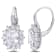 8.00ctw Created White Sapphire and Diamond Accent Floral Halo Earrings
in Sterling Silver