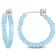 2 7/8ctw Sky Blue Topaz Beaded Hoop Earrings in Sterling Silver