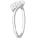 3.5-4MM Freshwater Cultured Pearl and Diamond Accent 3-Stone Bypass Ring
in Sterling Silver
