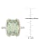 6 7/8 CT TGW Green Quartz and White Topaz Semi Halo Ring in Yellow
Plated Sterling Silver