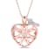 1 1/10 CTW White Topaz Heart Locket and Key Pendant in Rose Plated
Sterling Silver