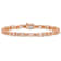 9 CT TGW Simulated Morganite and Diamond Accent Tennis Bracelet in Rose
Rhodium Over Sterling Silver