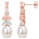 Morganite, Topaz, Aquamarine and 8.5-9MM Cultured Pearl Earrings in 18K
Rose Over Sterling Silver