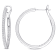1/2 CT TW Diamond Vintage Hoop Earrings in 10k White Gold