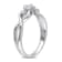 1/3 CT TGW Created White Sapphire and Diamond Accent Infinity Ring in
Sterling Silver