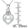 8-8.5MM Freshwater Cultured Pearl and Diamond Heart Pendant with Chain
in Sterling Silver