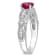 1 3/8 CT TGW Created Ruby Created White Sapphire and Diamond Accent Ring
in 10K White Gold