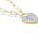 1 1/8 CT TGW Created White Sapphire Heart Pendant with Chain in Yellow
Plated Sterling Silver
