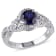 2 1/10 CT TGW Created Blue and Created White Sapphire Crossover Twist
Ring in Sterling Silver