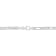 3.8MM Figaro Chain Necklace in Sterling Silver