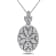 1/10 CT TW Diamond Floral Locket Pendant with Chain in Sterling Silver
