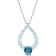 2 3/4 CTW London Blue and Sky Blue Topaz Graduated Open Teardrop
Sterling Silver Pendant with Chain