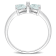 3/4 CT TGW Aquamarine and Diamond Accent Bow Ring in Sterling Silver