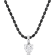 1 CT DEW Created Moissanite Pendant with Diamond Cut Chain in Sterling
Silver with Black Rhodium