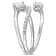 4/5 CT TGW Lab Grown Diamond 2-Stone Bypass Crossover Ring in 14K White Gold