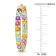 2 3/4 CT TGW Multi-Gemstones Hoop Earrings in Yellow Plated Sterling Silver